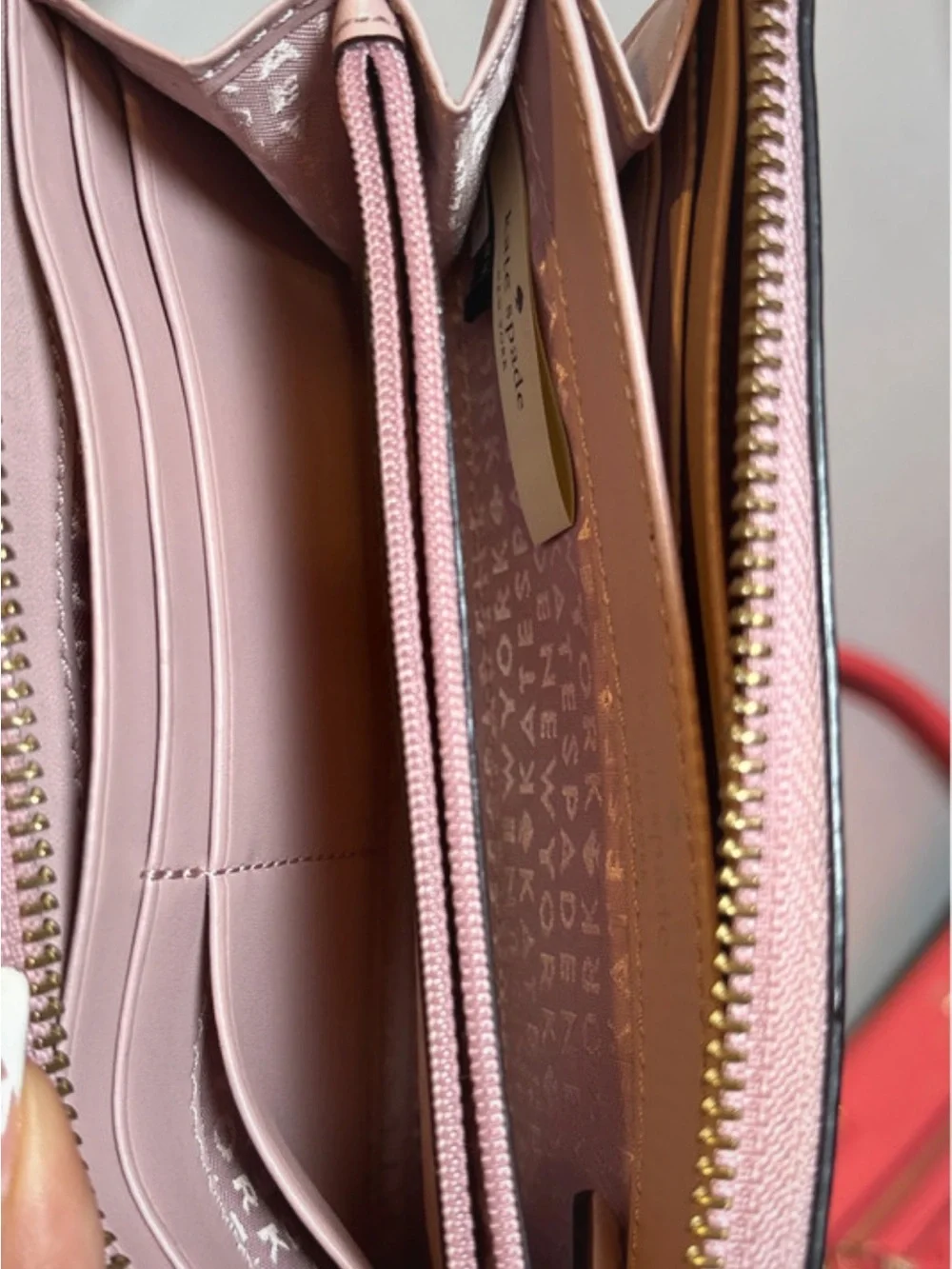Spade Pale Pink Bow Crossbody Satchel with Wallet